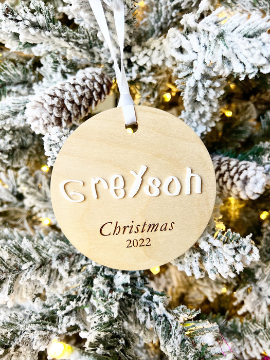 Kid's Handwriting Custom Ornament