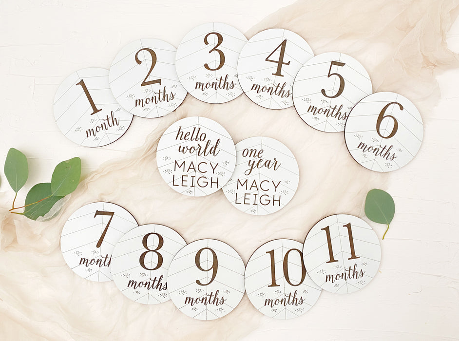 Baby Monthly Milestones Rounds