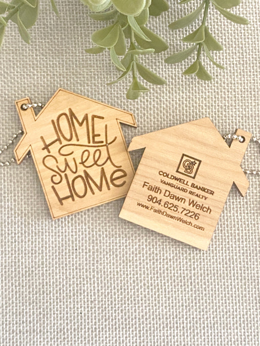 Home Sweet Home House Realtor Keychain, Pack of 12