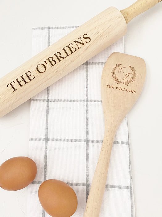 Personalized Rolling Pin and Serving Spoon