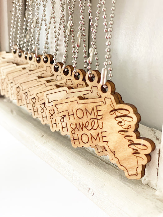 Home Sweet Home State Realtor Keychain, Pack of 12