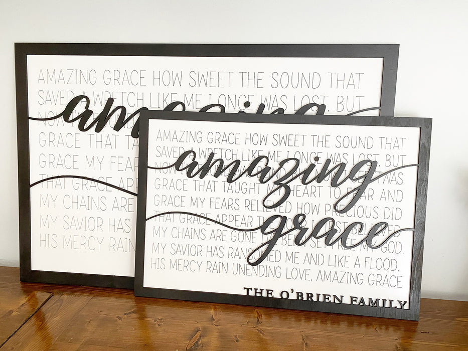 Amazing Grace Family Sign