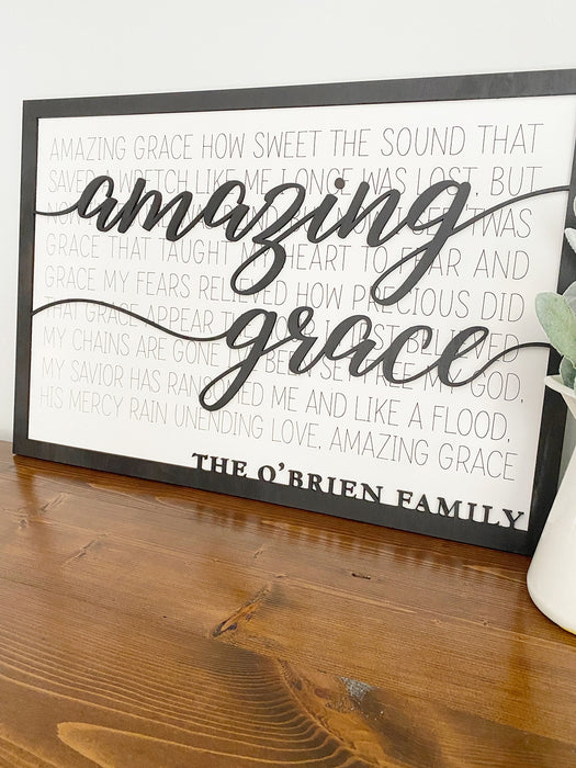 Amazing Grace Family Sign