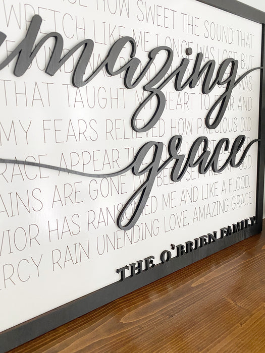 Amazing Grace Family Sign