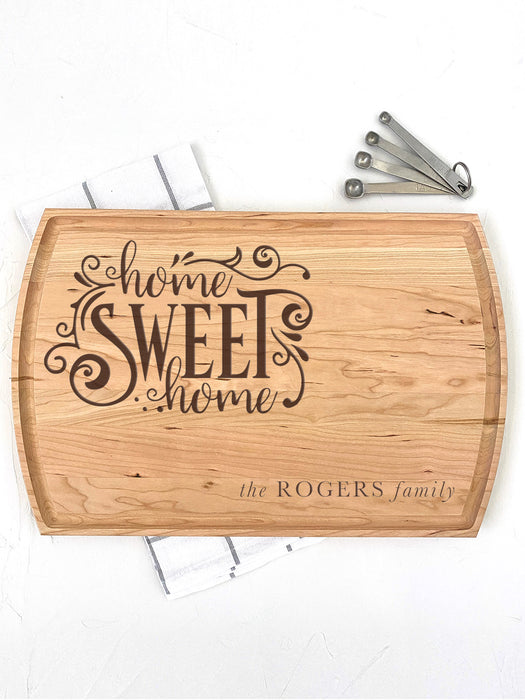 Large Cherry Cutting Board - Personalized for New Home