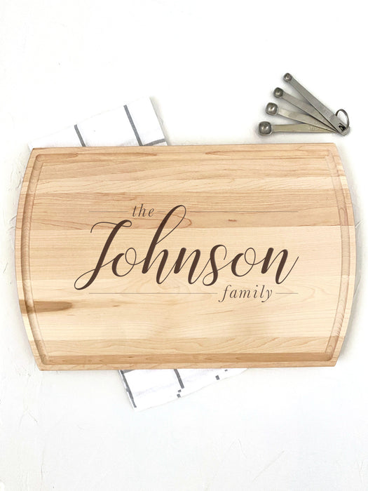 Large Maple Cutting Board - Personalized for New Home