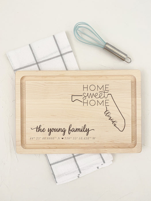 Medium Maple Cutting Board - Personalized for New Home