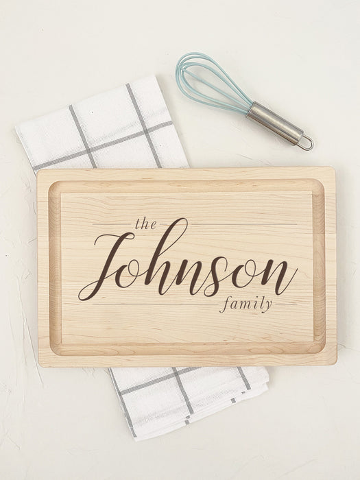 Medium Maple Cutting Board - Personalized for New Home