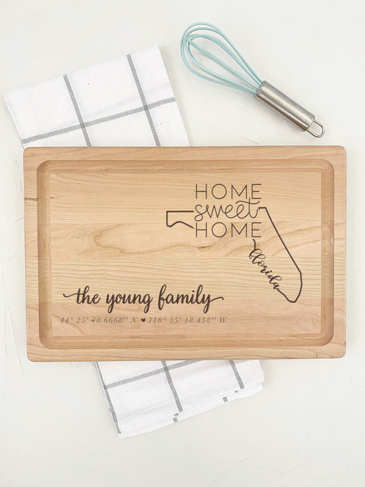 Medium Cherry Cutting Board - Personalized for New Home