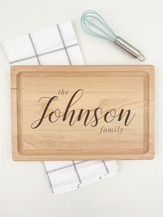 Medium Cherry Cutting Board - Personalized for New Home