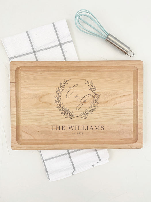 Medium Cherry Cutting Board - Personalized for Newlyweds